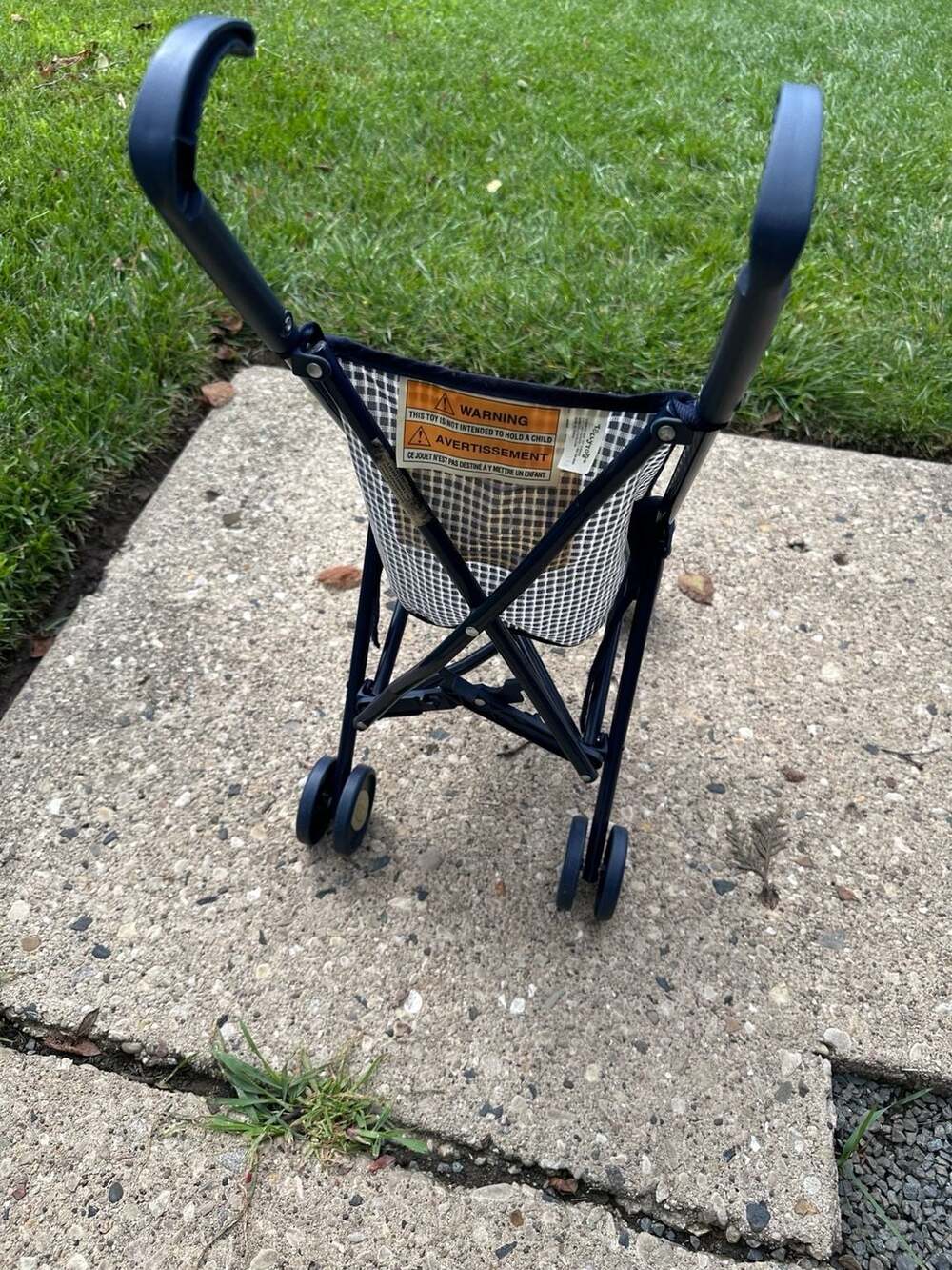 Vintage Tollytots Graco Doll Blue Plaid Bears Stroller - Picture 5 of 5